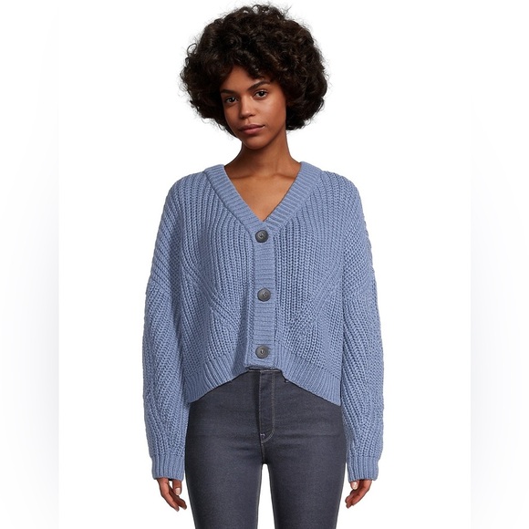 Design Lab Knit Cardigan in Blue NWOT - Picture 3 of 8